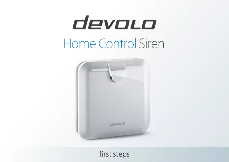 Page n°1 - Manuel utilisateur Devolo Home Control Siren