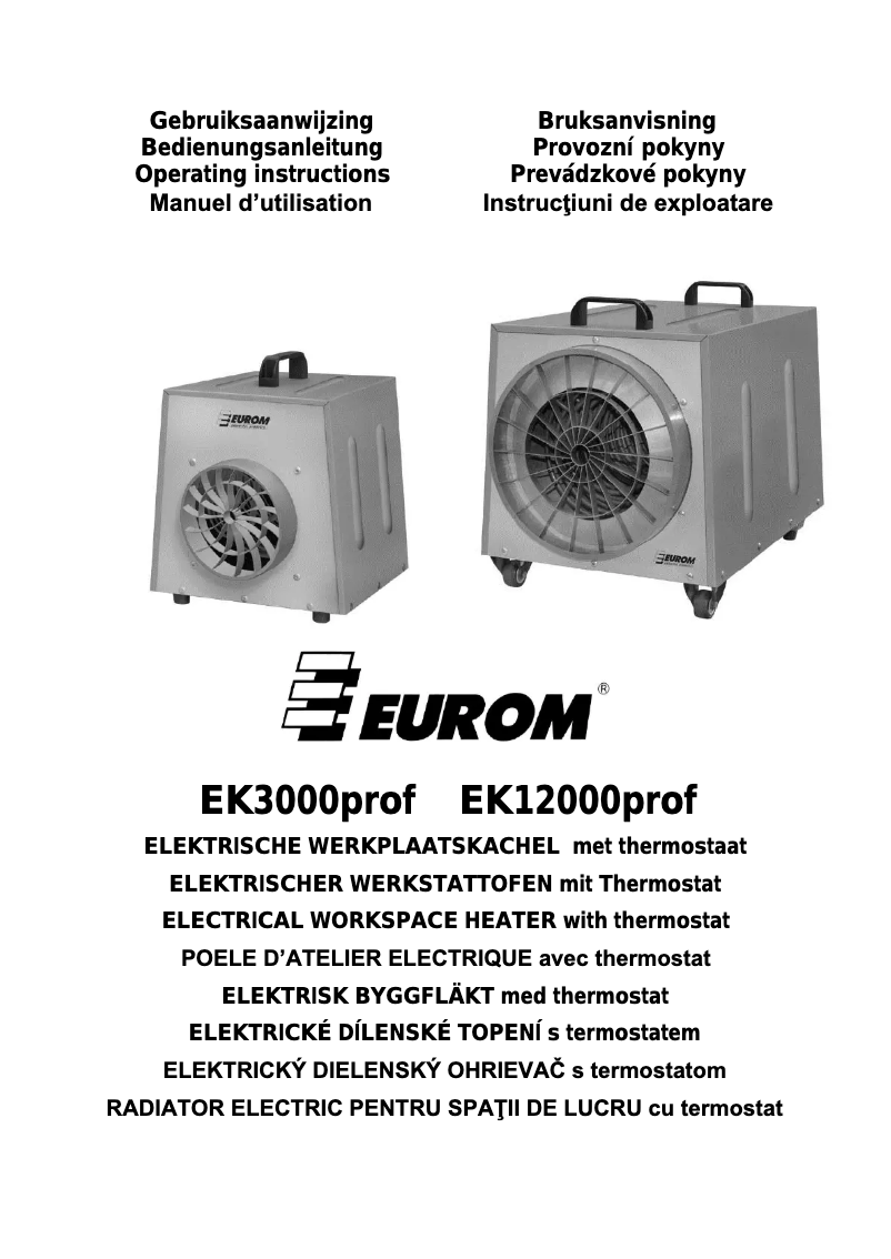 Image de la première page du manuel de l'appareil EK3000prof