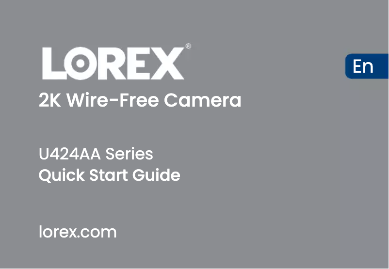Página 1 del manual Manual de instrucciones Lorex U424AA-E