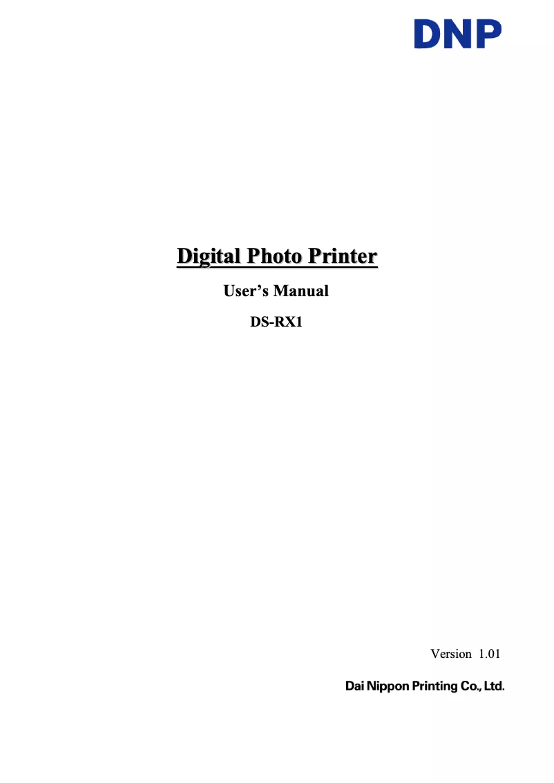 Page 1 de la notice Manuel utilisateur DNP DS-RX1