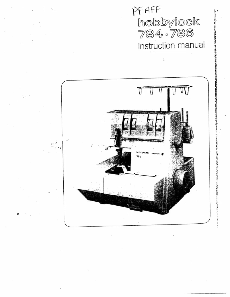 Image de la première page du manuel de l'appareil hobbylock 786