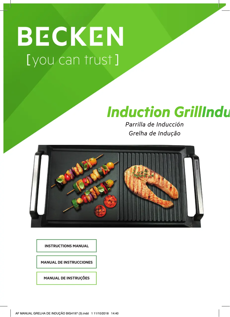 Page 1 de la notice Manuel utilisateur Becken BIG4197