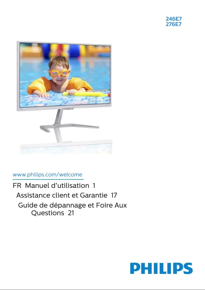 Page n°1 - Manuel utilisateur Philips E Line 276E7QDAB