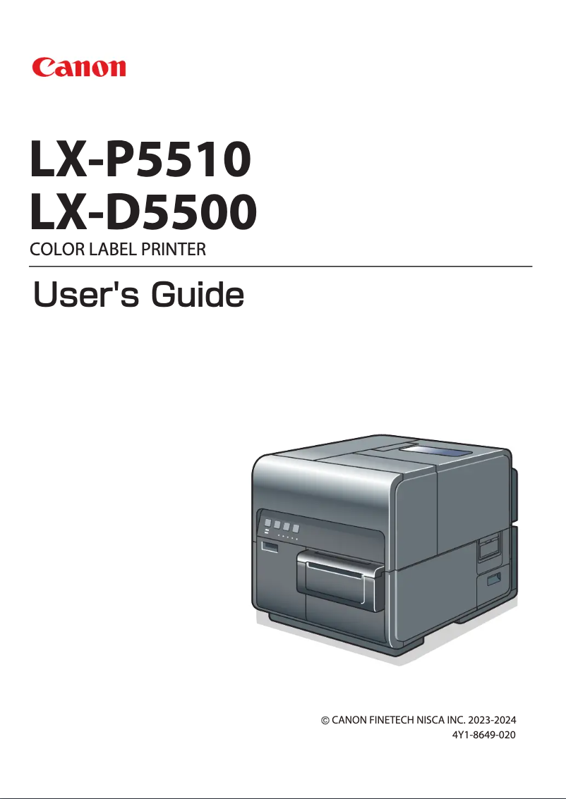 Page n°1 - Manuel utilisateur Canon LX-P5510