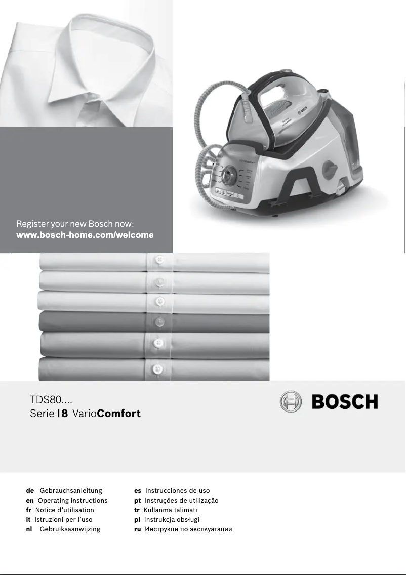 Página 1 del manual Manual de usuario Bosch Serie 8 ProHygienic TDS8040