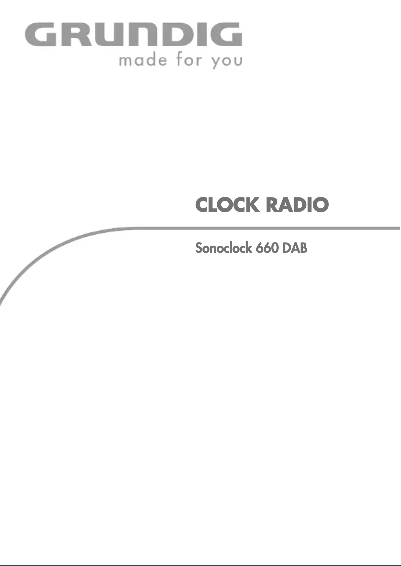 Página 1 del manual Manual de usuario Grundig Sonoclock 660 DAB