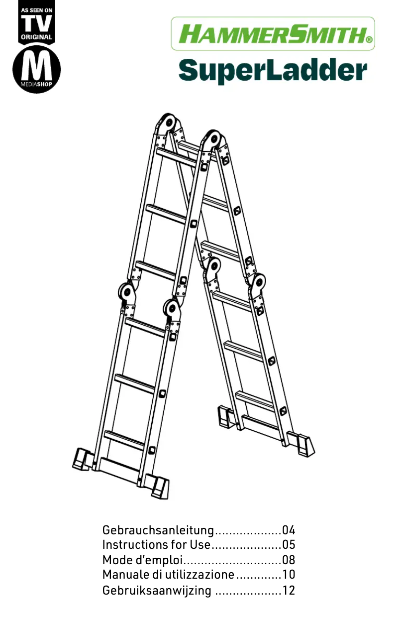 Page 1 de la notice Manuel utilisateur Hammersmith Super Ladder