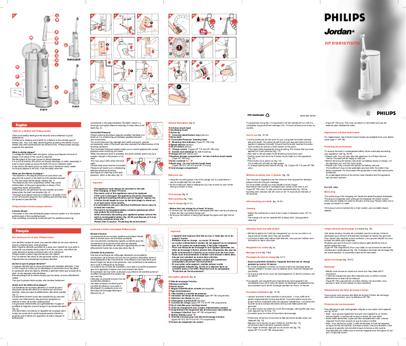 Page n°1 - Manuel utilisateur Philips Sonicare SensiFlex HP710