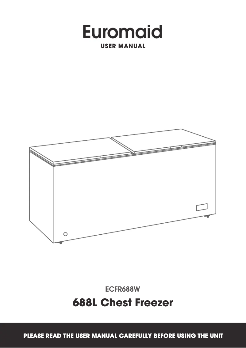 Image de la première page du manuel de l'appareil ECFR200W