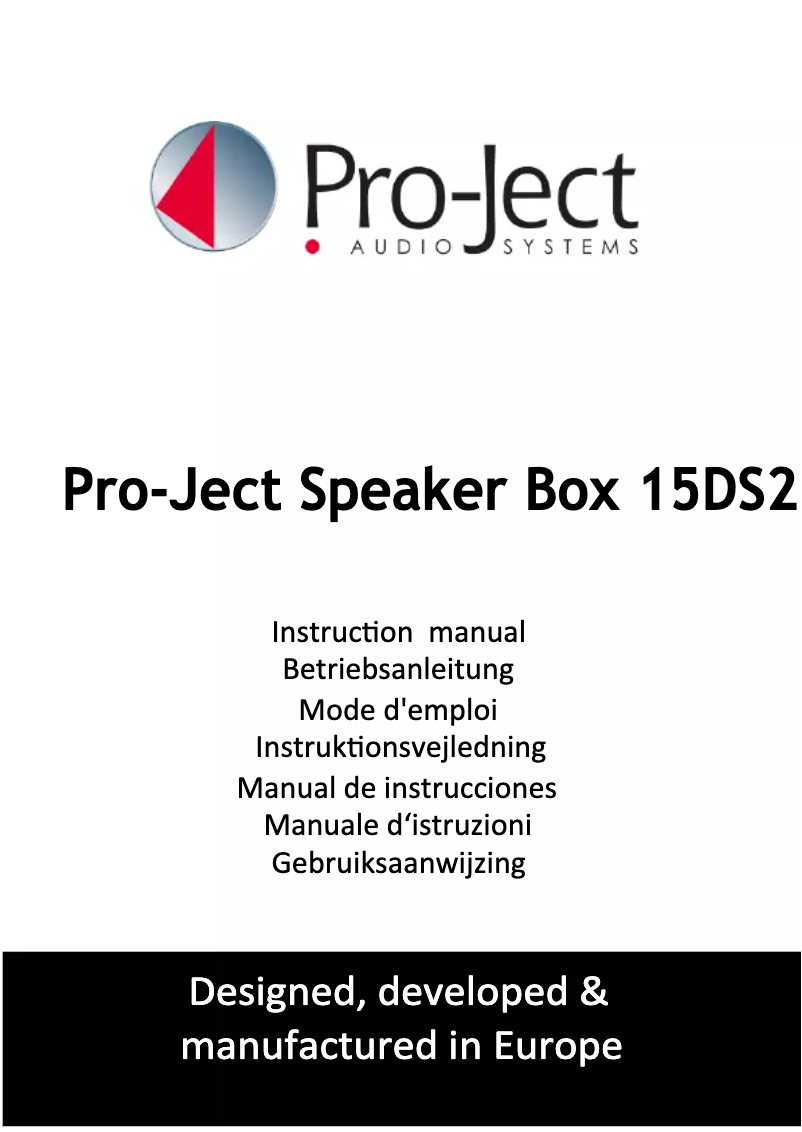 Page n°1 - Manuel utilisateur Pro-Ject Speaker Box 15 DS2