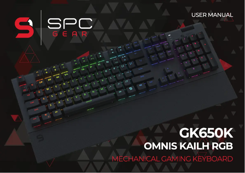 Page 1 de la notice Manuel utilisateur SPC Omnis Kailh RGB GK650K