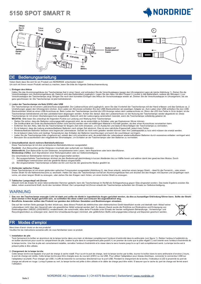 Image de la première page du manuel de l'appareil 5150 Spot Smart R
