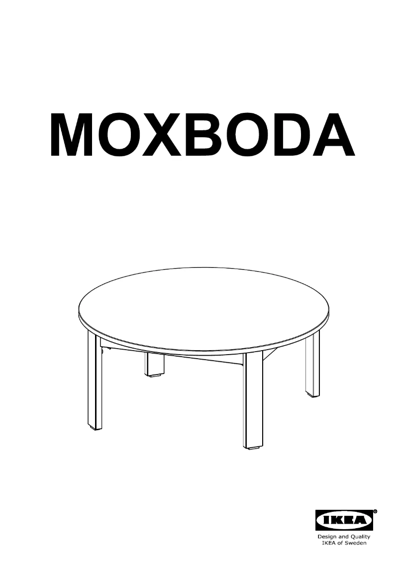 Page 1 de la notice Manuel utilisateur Ikea MOXBODA 105.430.87