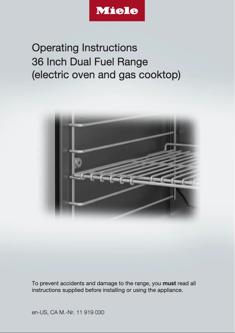 Page 1 de la notice Guide d'installation Miele HR 1934-3 G DF