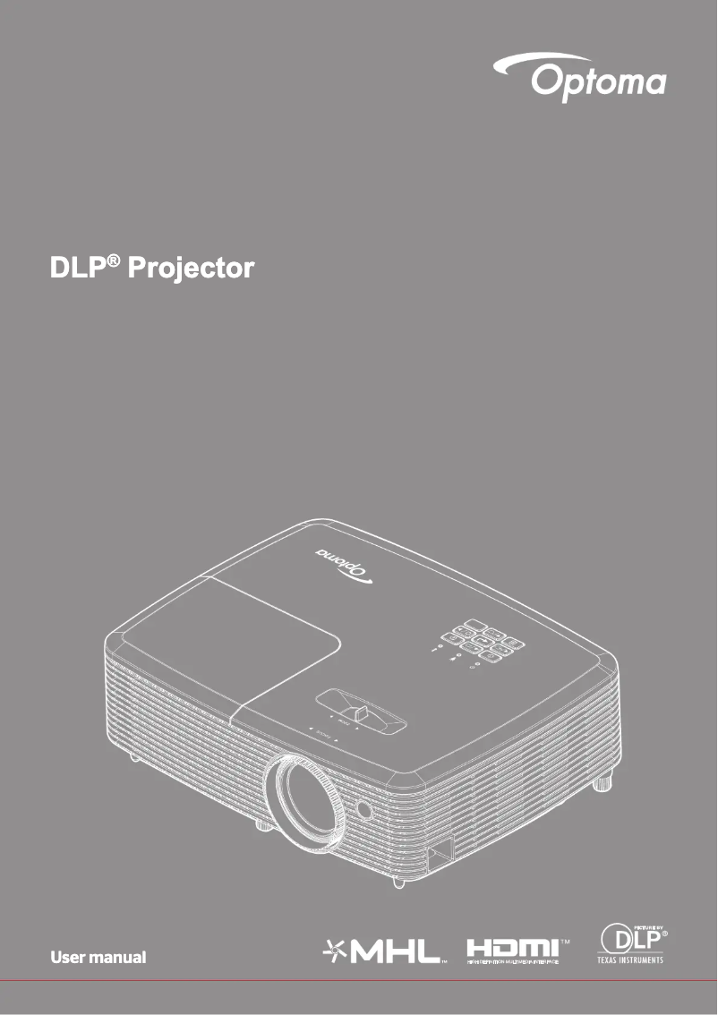 Page n°1 - Manuel utilisateur Optoma X341