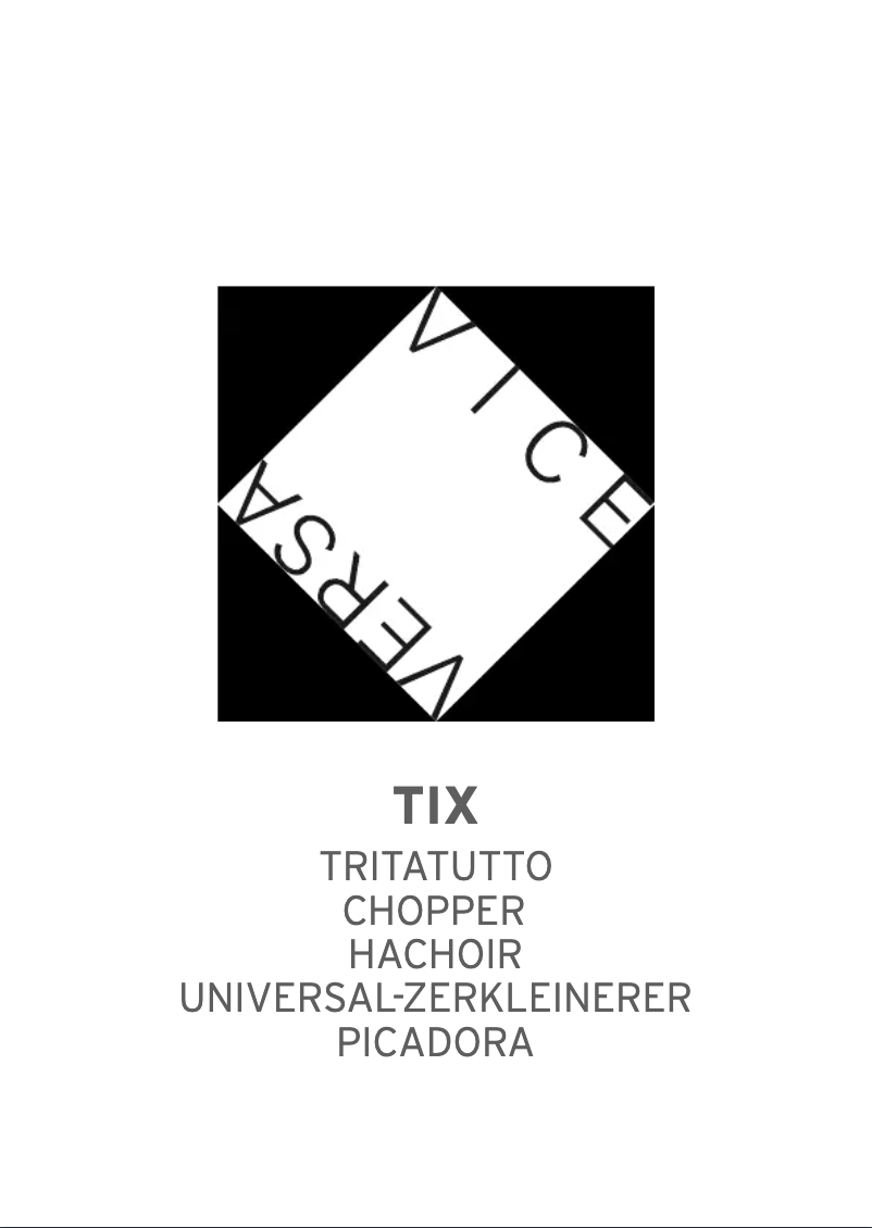 Page n°1 - Manuel utilisateur Vice Versa TIX
