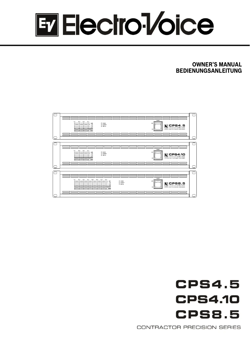 Image de la première page du manuel de l'appareil CPS 4.5