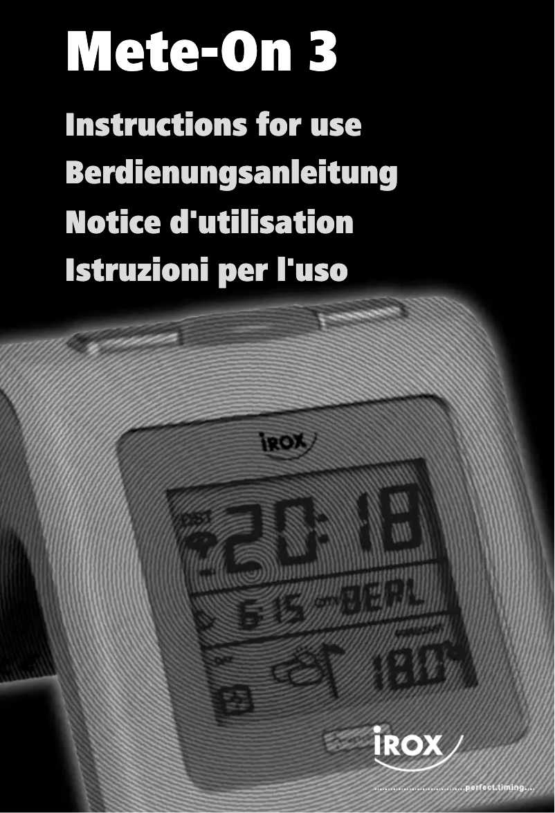 Image de la première page du manuel de l'appareil Mete-On 3