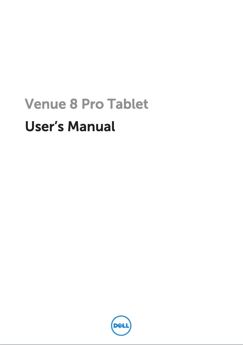Page 1 de la notice Manuel utilisateur Dell Venue 7130