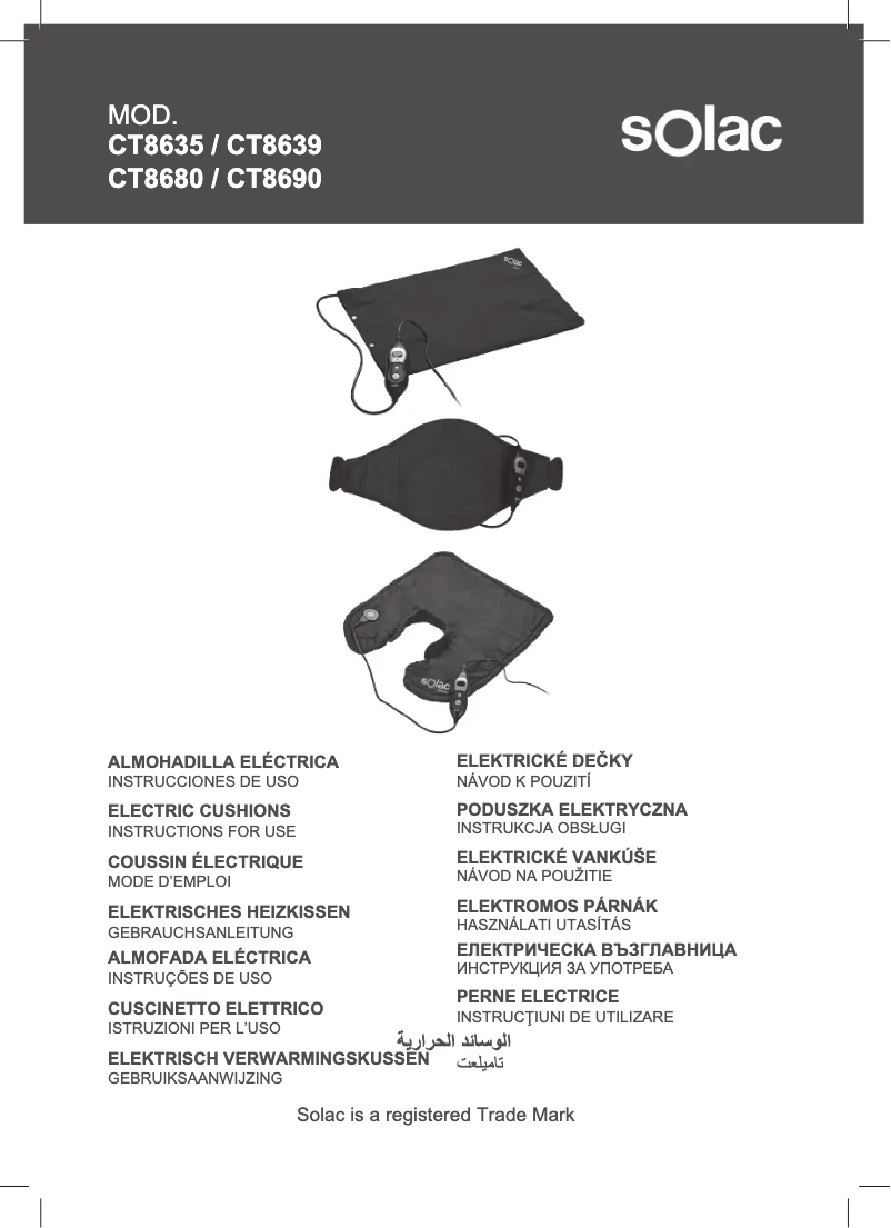 Page 1 de la notice Manuel utilisateur Solac CT8680