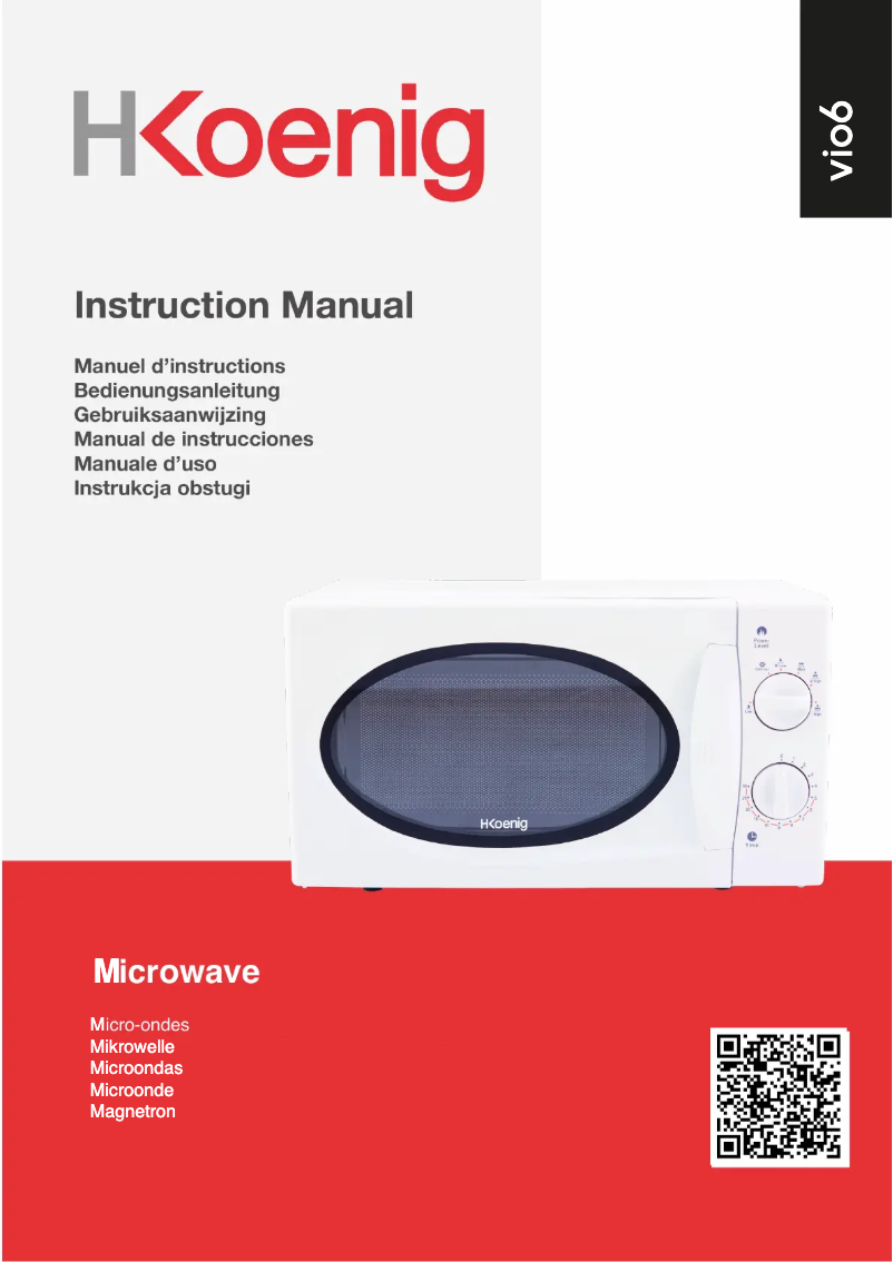 Page 1 de la notice Manuel utilisateur H.Koenig VIO6