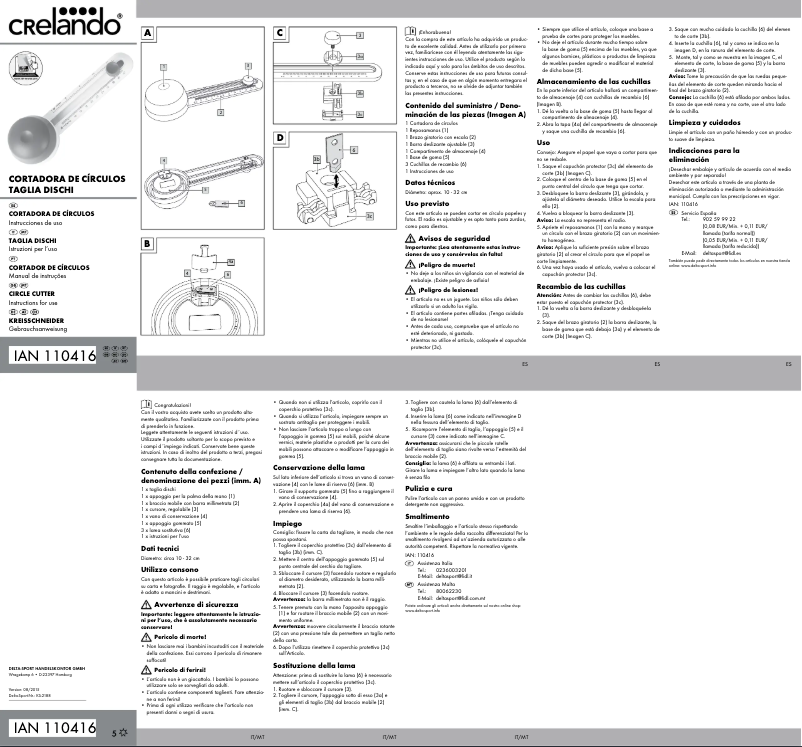 Página 1 del manual Manual de usuario Crelando IAN 110416