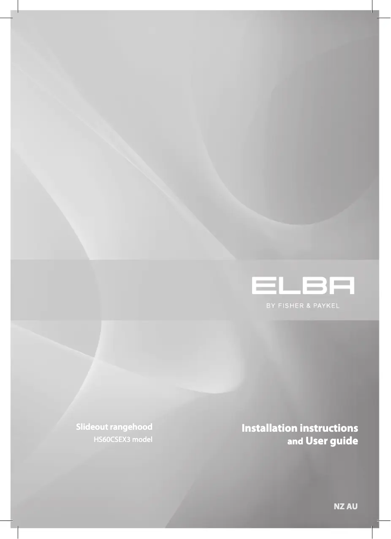 Image de la première page du manuel de l'appareil HS60CESX3