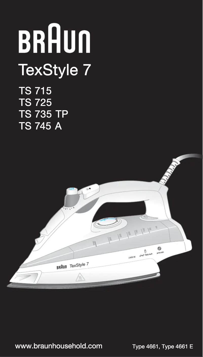 Page n°1 - Manuel utilisateur Braun TexStyle 7 TS 715