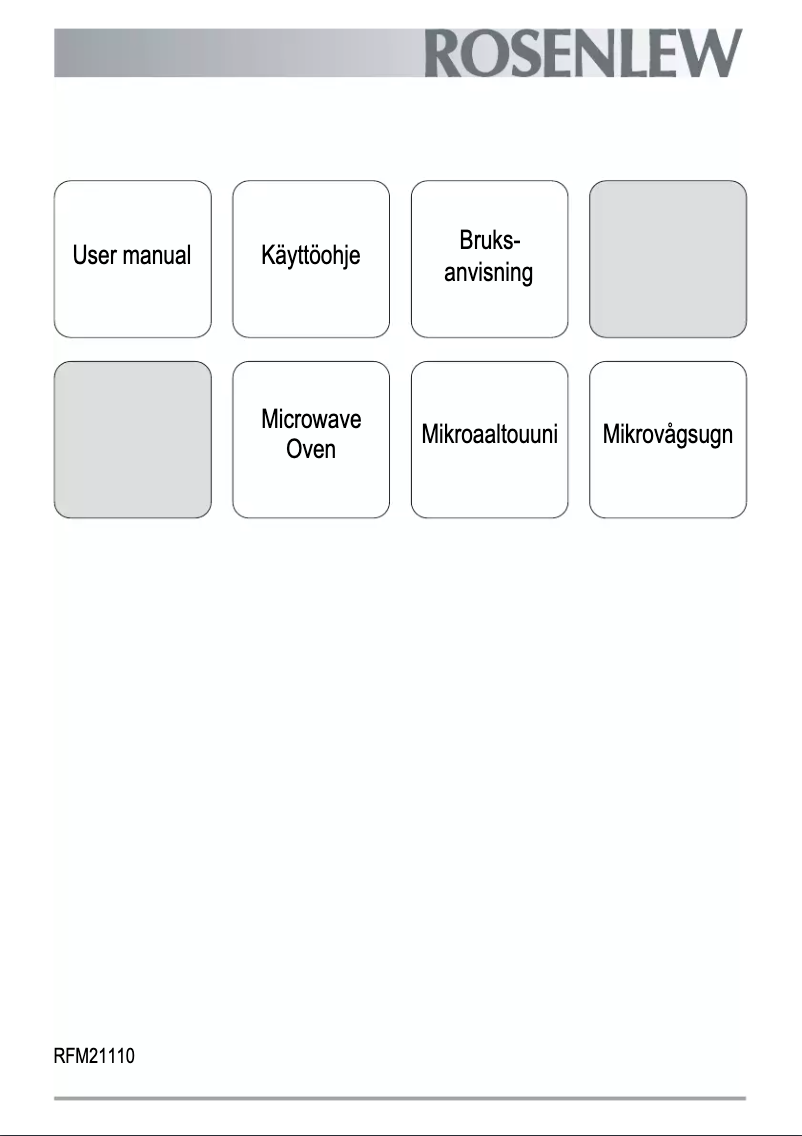 Page 1 de la notice Manuel utilisateur Rosenlew RFM21110WA