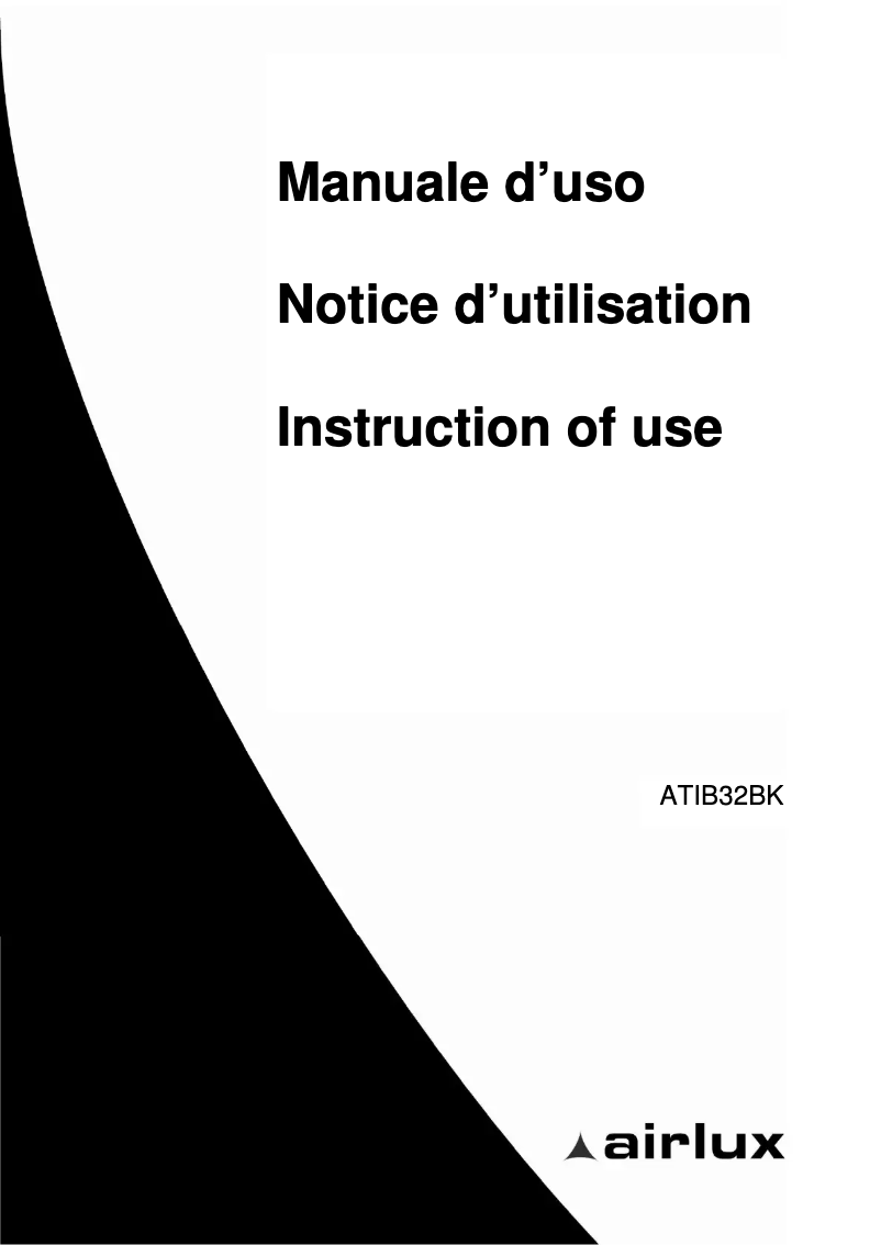 Image de la première page du manuel de l'appareil ATIB32BK