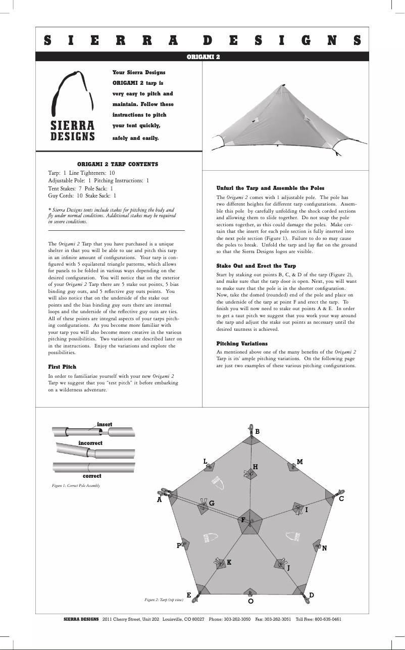 Imagen de la primera página del manual del dispositivo Origami 2