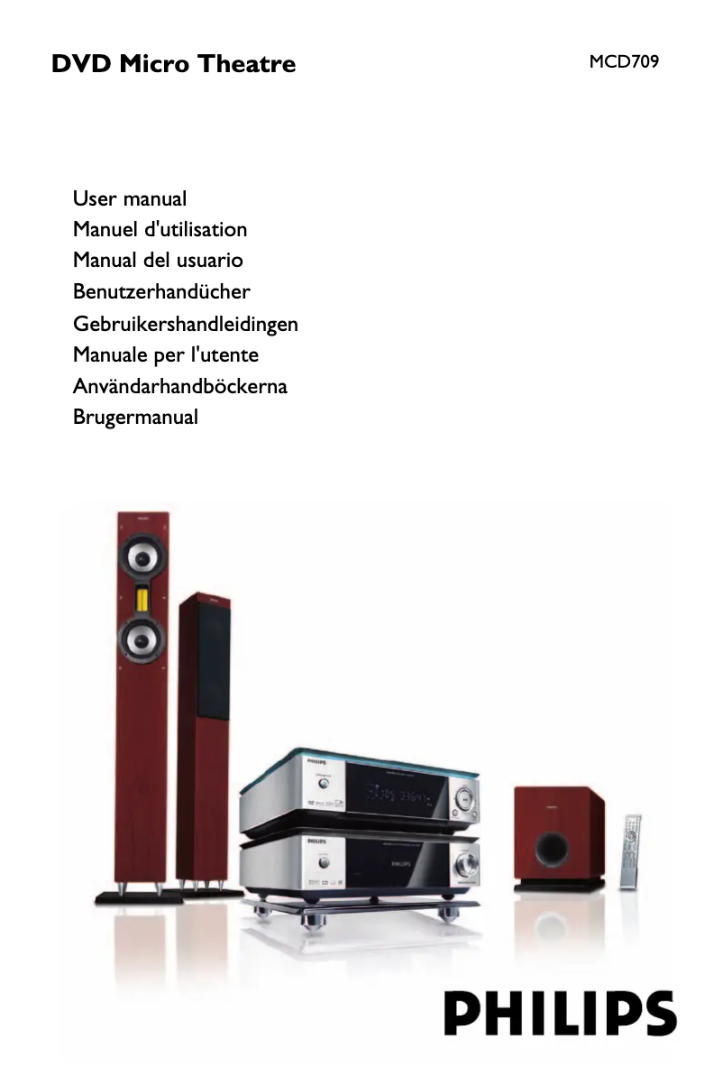 Page n°1 - Manuel utilisateur Philips MCD709