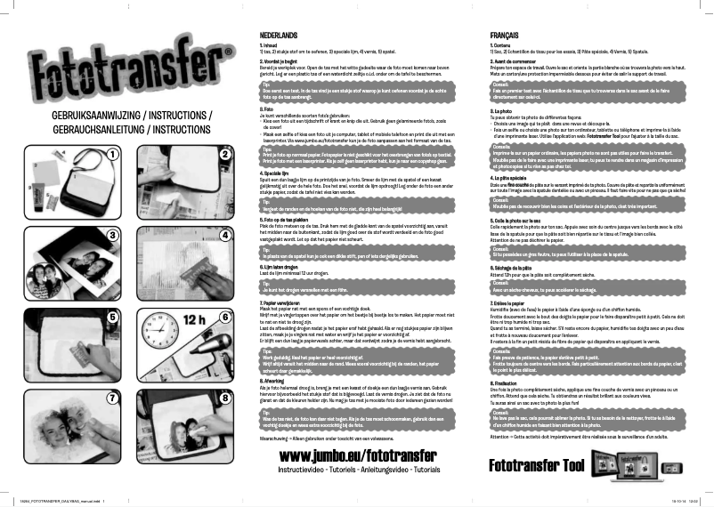 Page 1 de la notice Manuel utilisateur Jumbo Fototransfer - Daily Bag
