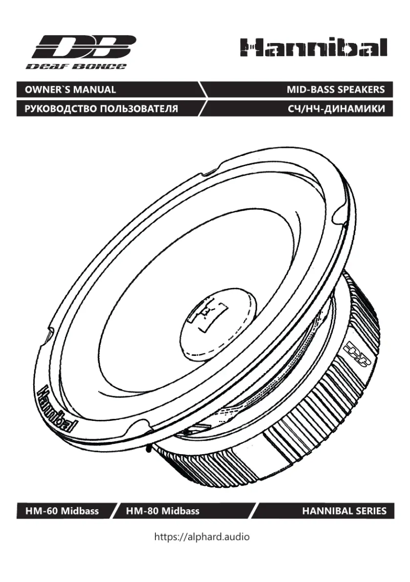 Image de la première page du manuel de l'appareil Hannibal HM-60 Midbass