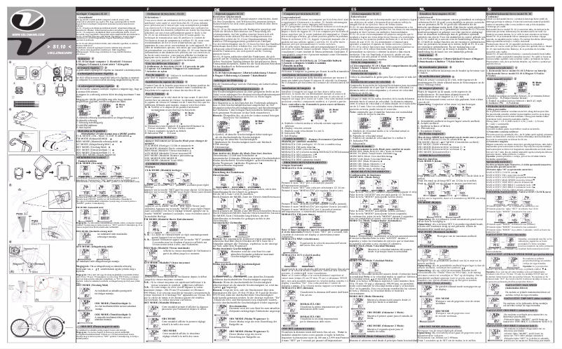 Page 1 de la notice Manuel utilisateur Velomann S1.10