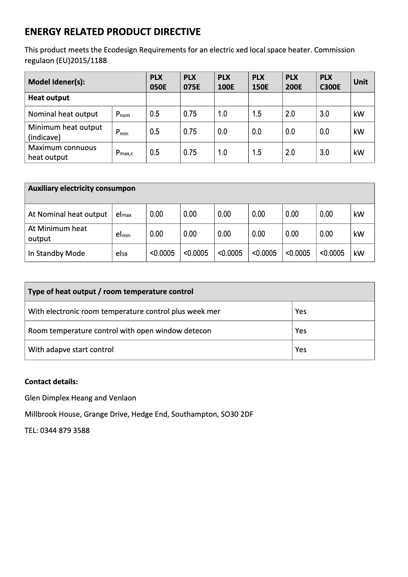 Image de la première page du manuel de l'appareil PLX200E