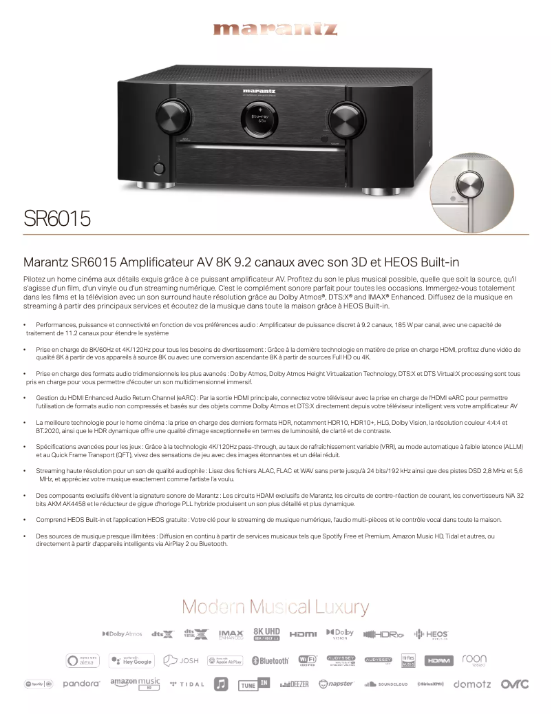 Image de la première page du manuel de l'appareil SR6015