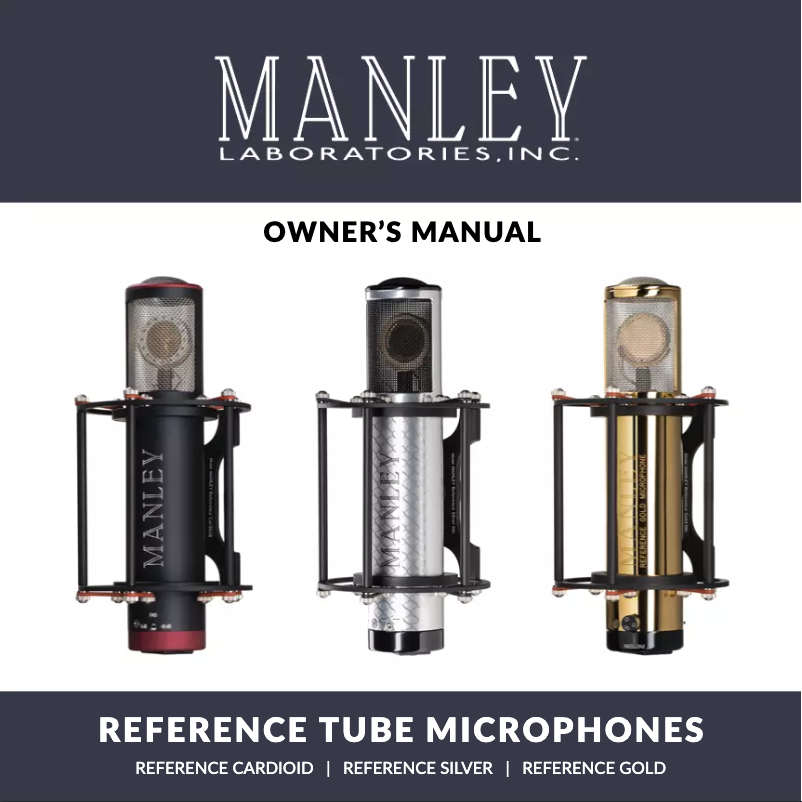 Page n°1 - Manuel utilisateur Manley Reference Tube