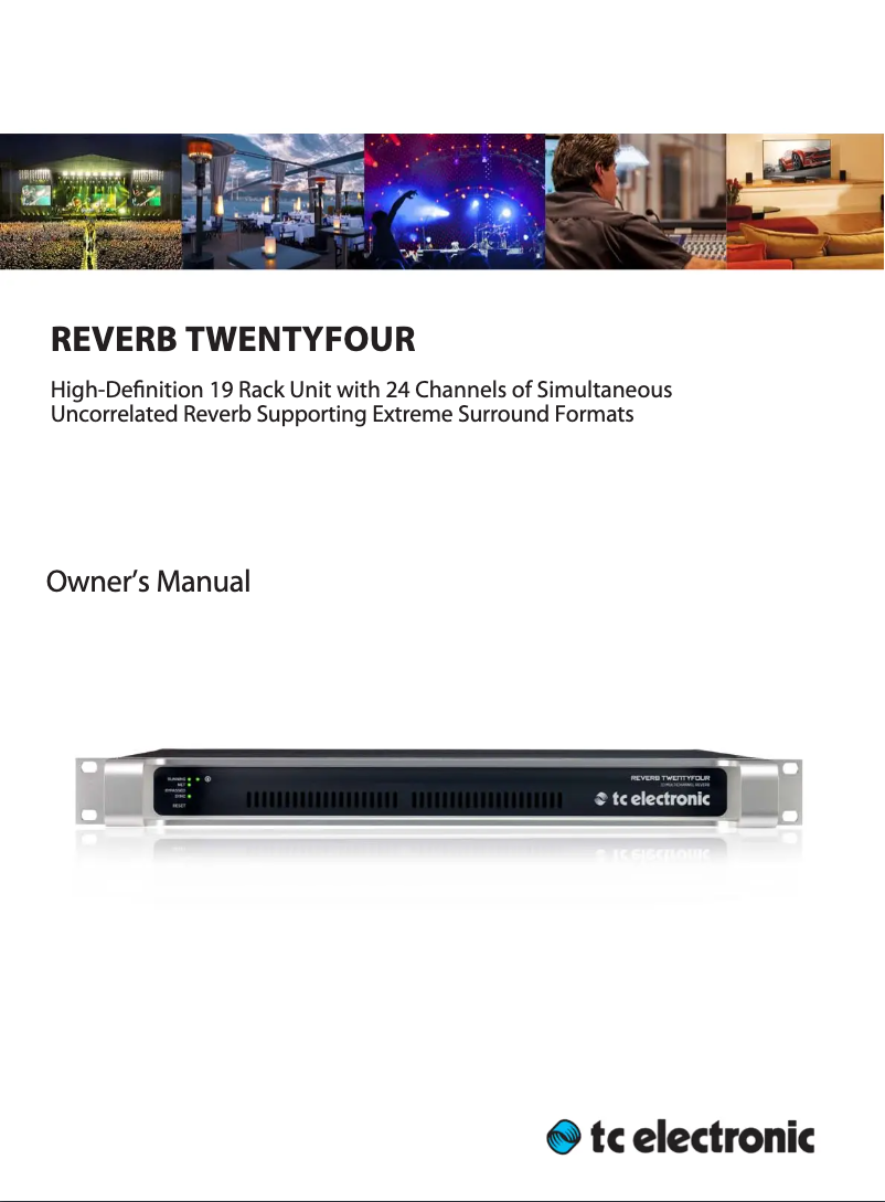 Page 1 de la notice Manuel utilisateur TC Electronic Reverb Twentyfour