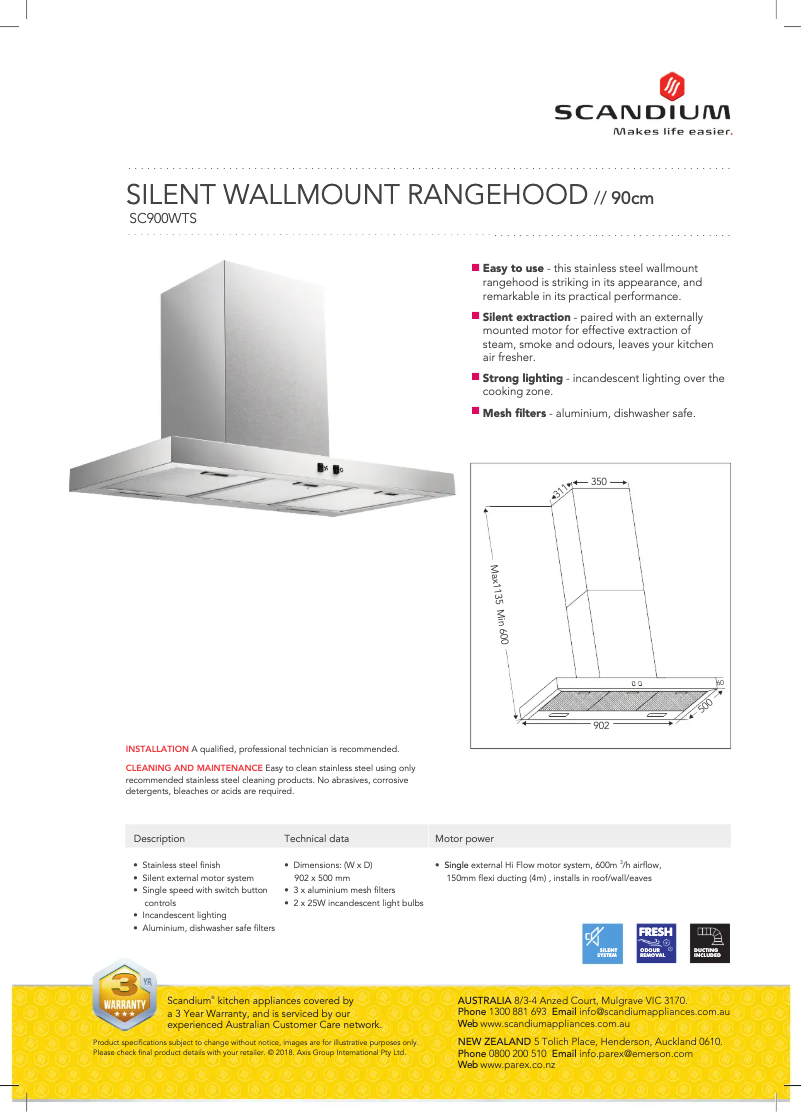 Image de la première page du manuel de l'appareil SC900WTS