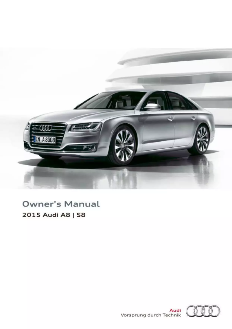 Page 1 de la notice Manuel utilisateur Audi S8 (2015)
