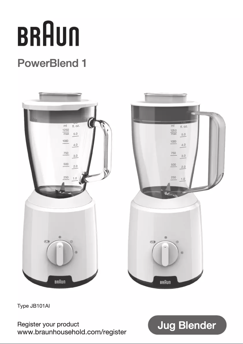 Imagen de la primera página del manual del dispositivo PowerBlend 1