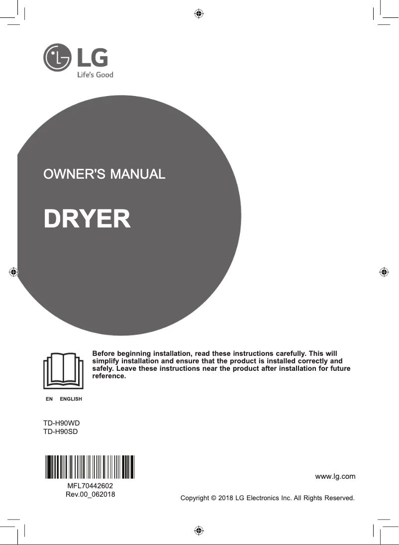 Página 1 del manual Manual de usuario LG TD-H90WD