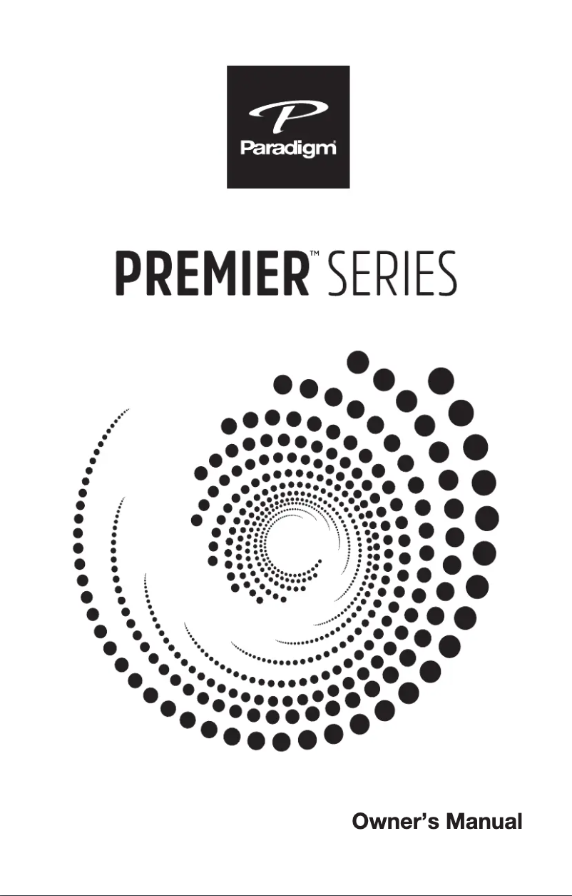 Page 1 of the manual User Manual Paradigm Premier 100B