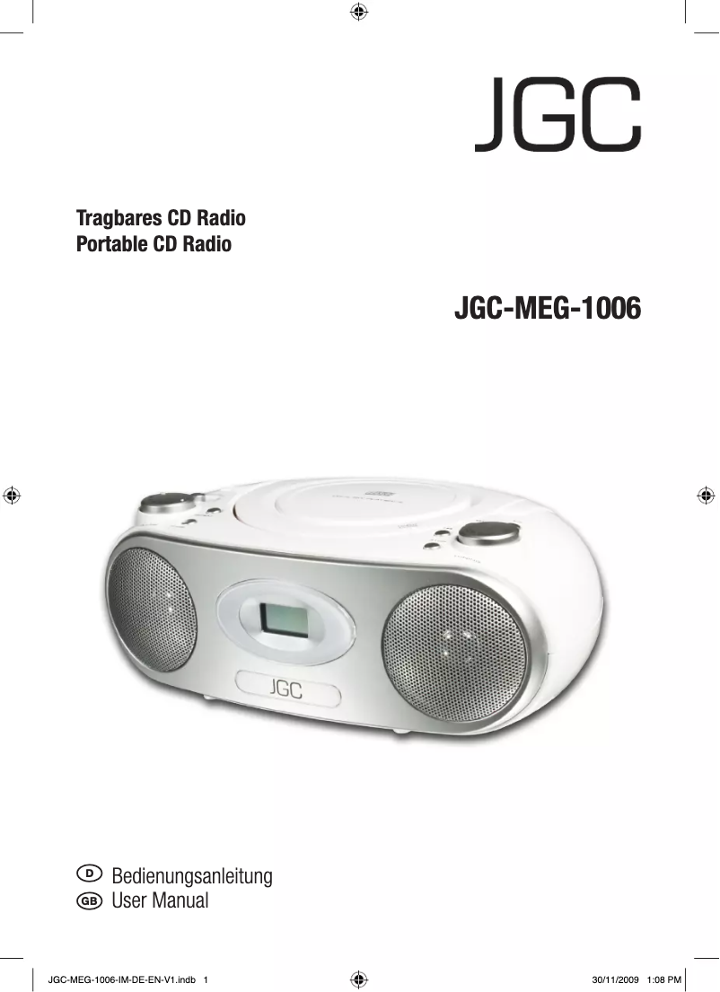 Image de la première page du manuel de l'appareil MEG-1006