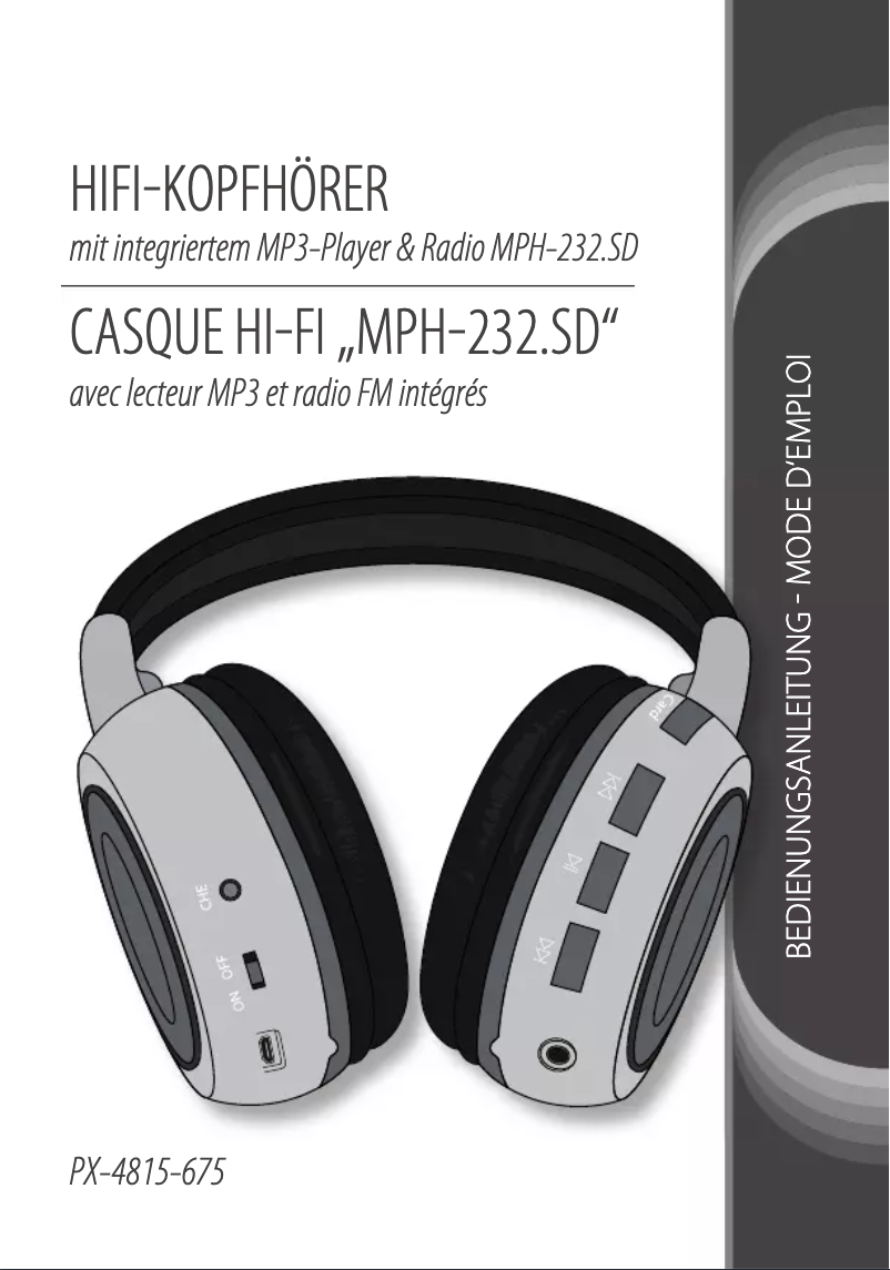 Image de la première page du manuel de l'appareil MPH-232.SD