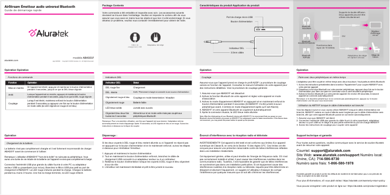 Image de la première page du manuel de l'appareil ABAS01F