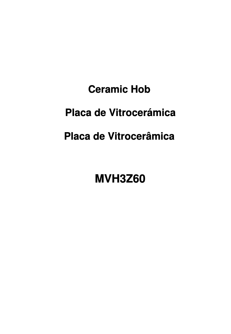 Page 1 de la notice Manuel utilisateur Becken 3Z MVH3Z60