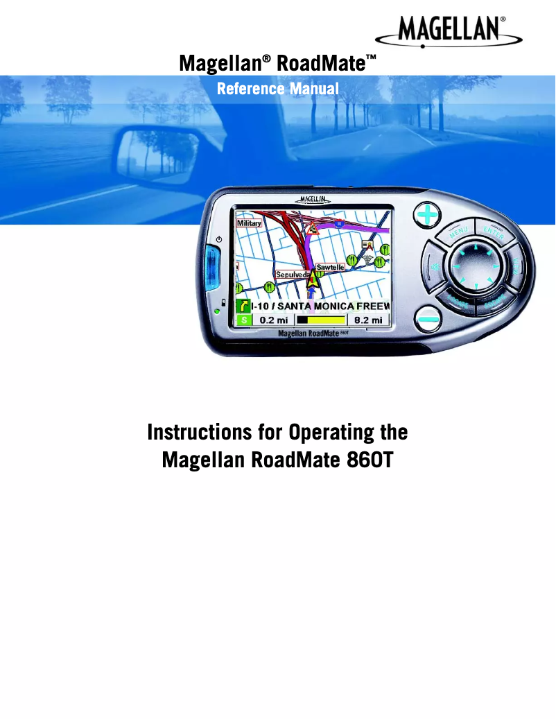 Image de la première page du manuel de l'appareil RoadMate 860T