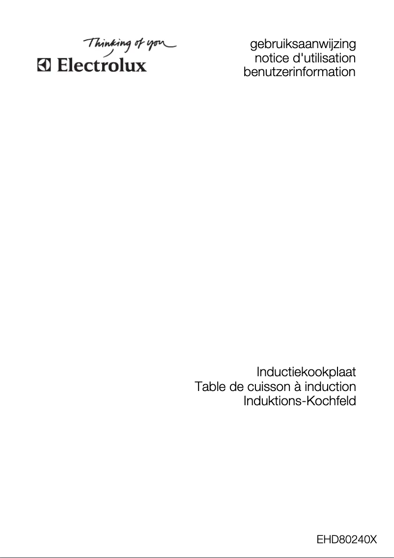 Page 1 de la notice Manuel utilisateur Electrolux EHD80240X